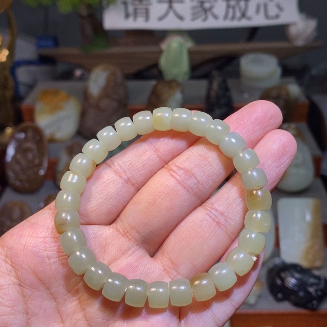 未镶嵌手链和田玉（糖玉）卡8