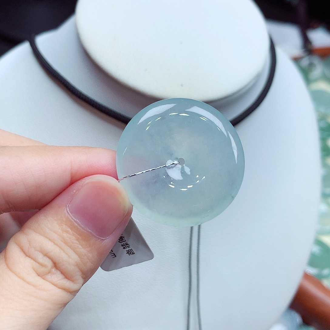 颈饰未镶嵌翡翠编号17，29.2/5.4