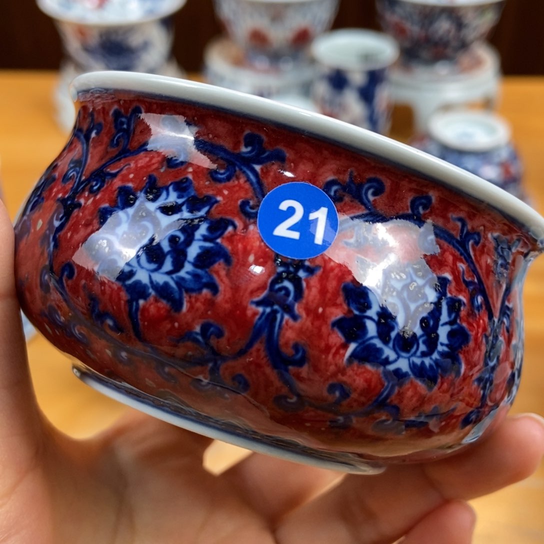 手绘现代茶具非古董