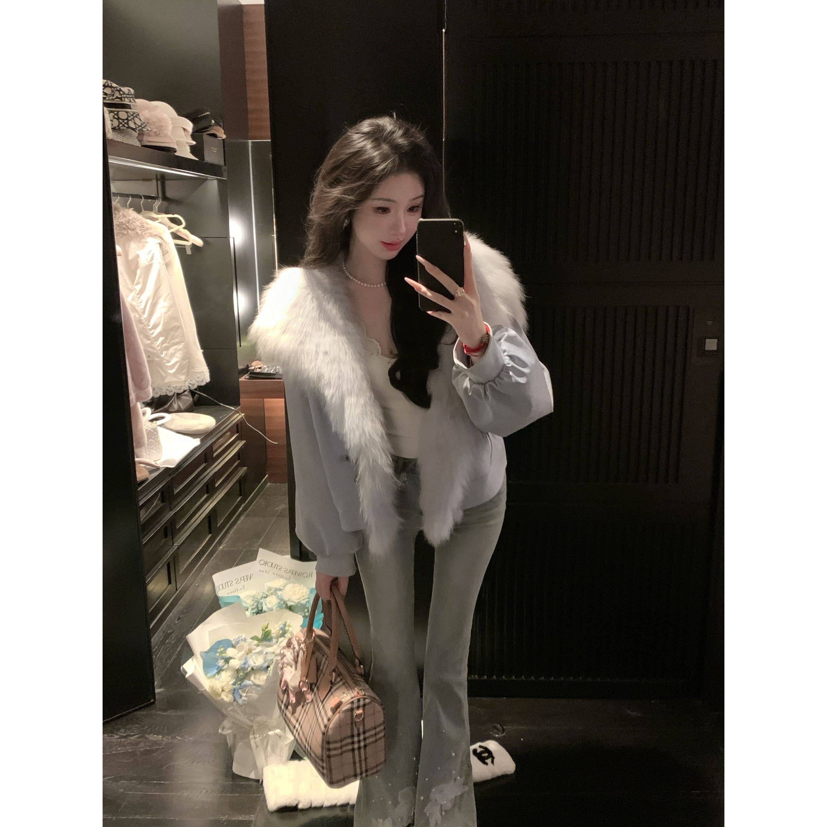 【雅乔定制】冰岛雪绒 狐狸毛领鹅绒派克服外套女秋冬DYDD-25070165