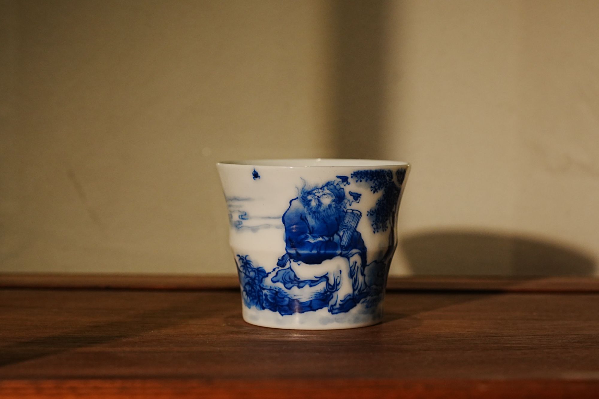 铭墨钟馗抬头见喜竹节杯