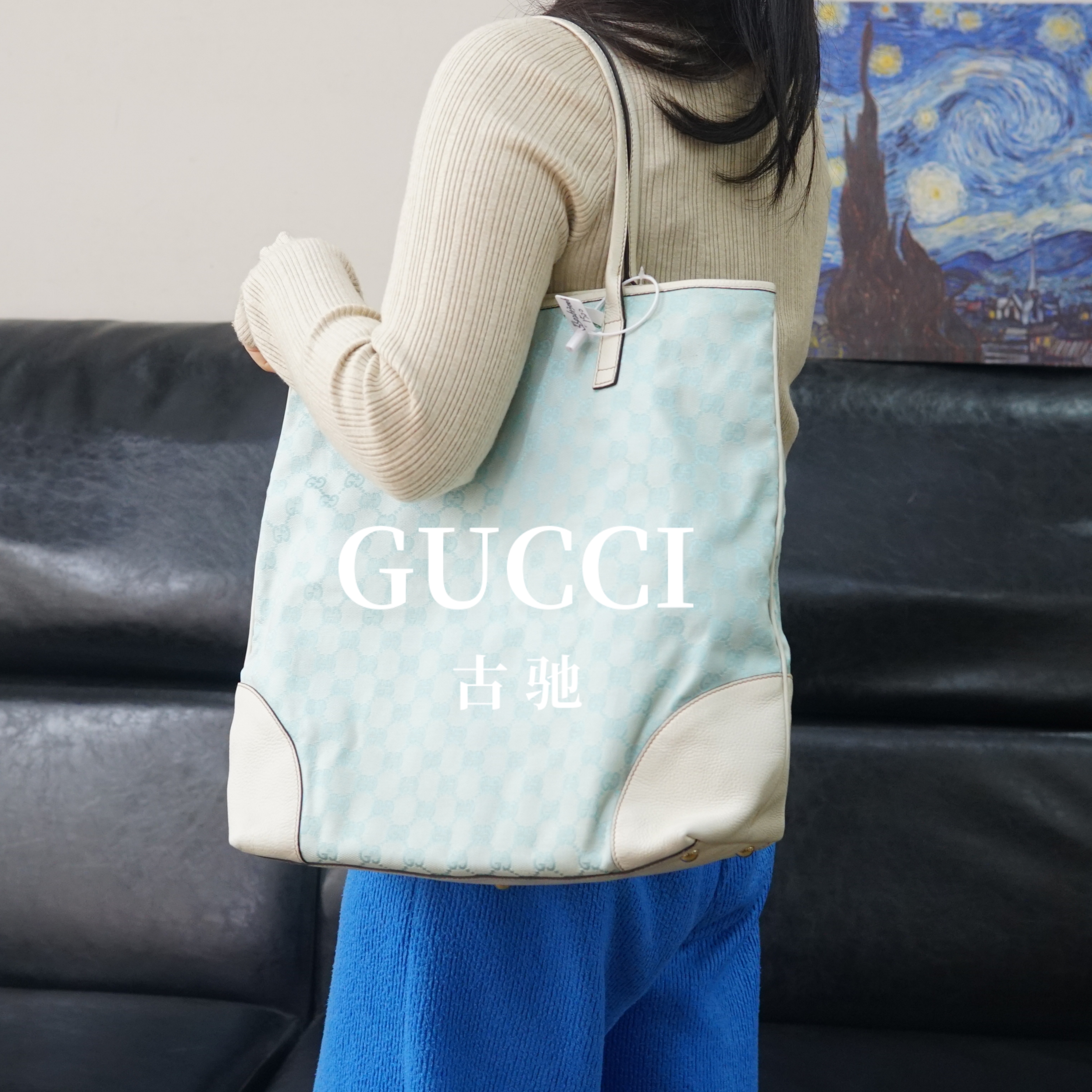 95新 GUCCI/古驰 蓝色单肩包/SS02613006/3006