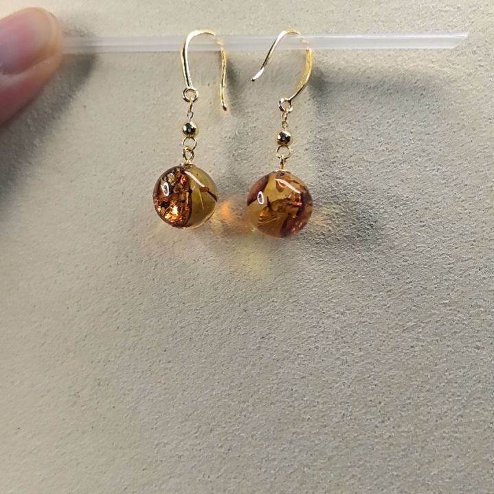 蜜蜡颈饰未镶嵌耳勾