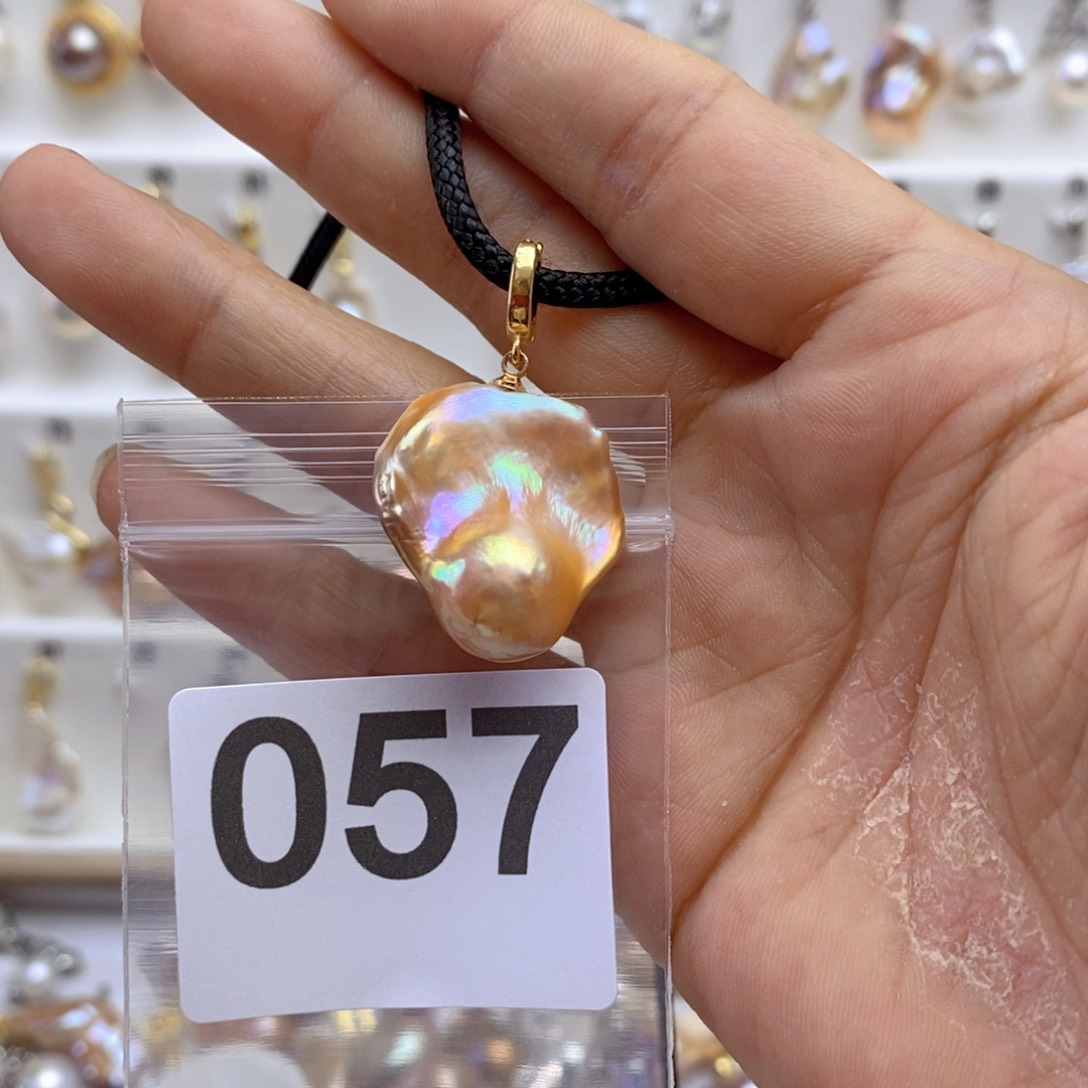淡水珍珠颈饰银S925镶嵌阿*57