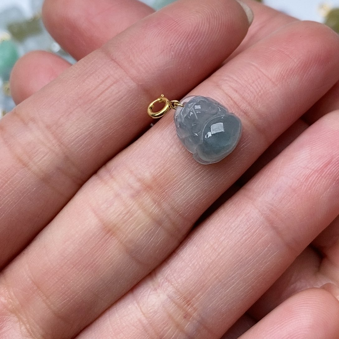 翡翠颈饰18K金镶嵌貔貅