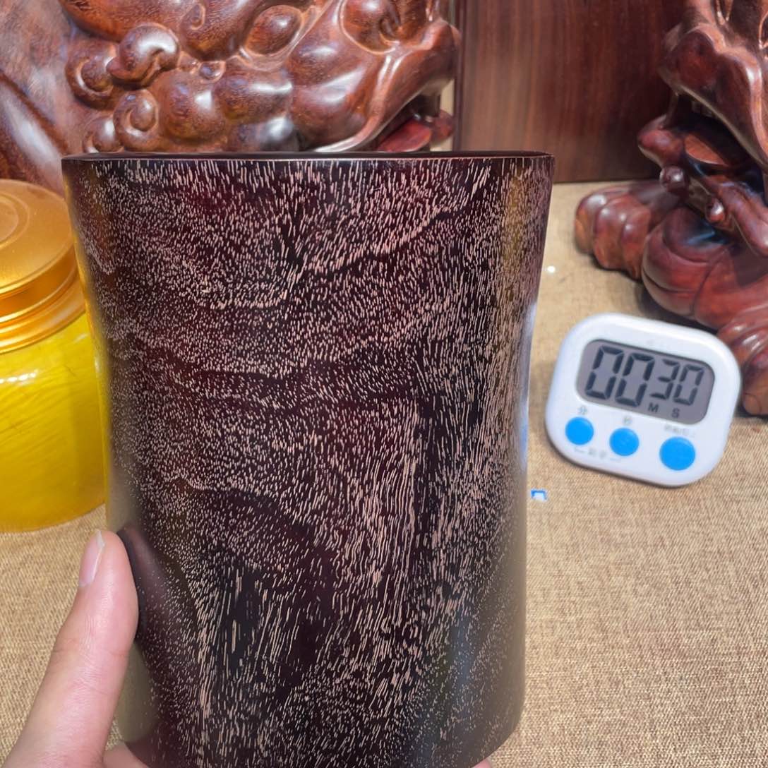 木云**明笔筒小叶紫檀