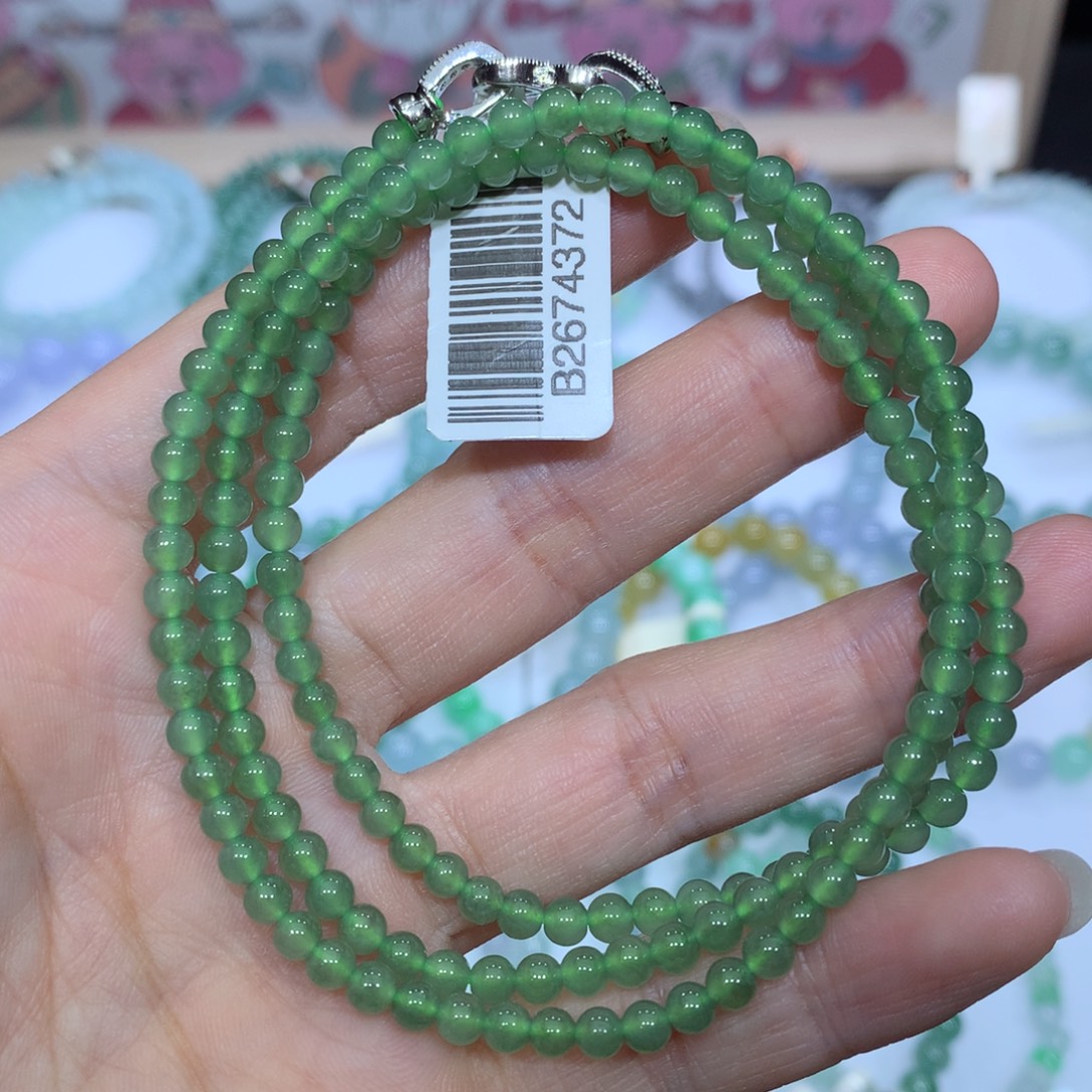翡翠未镶嵌手链天然