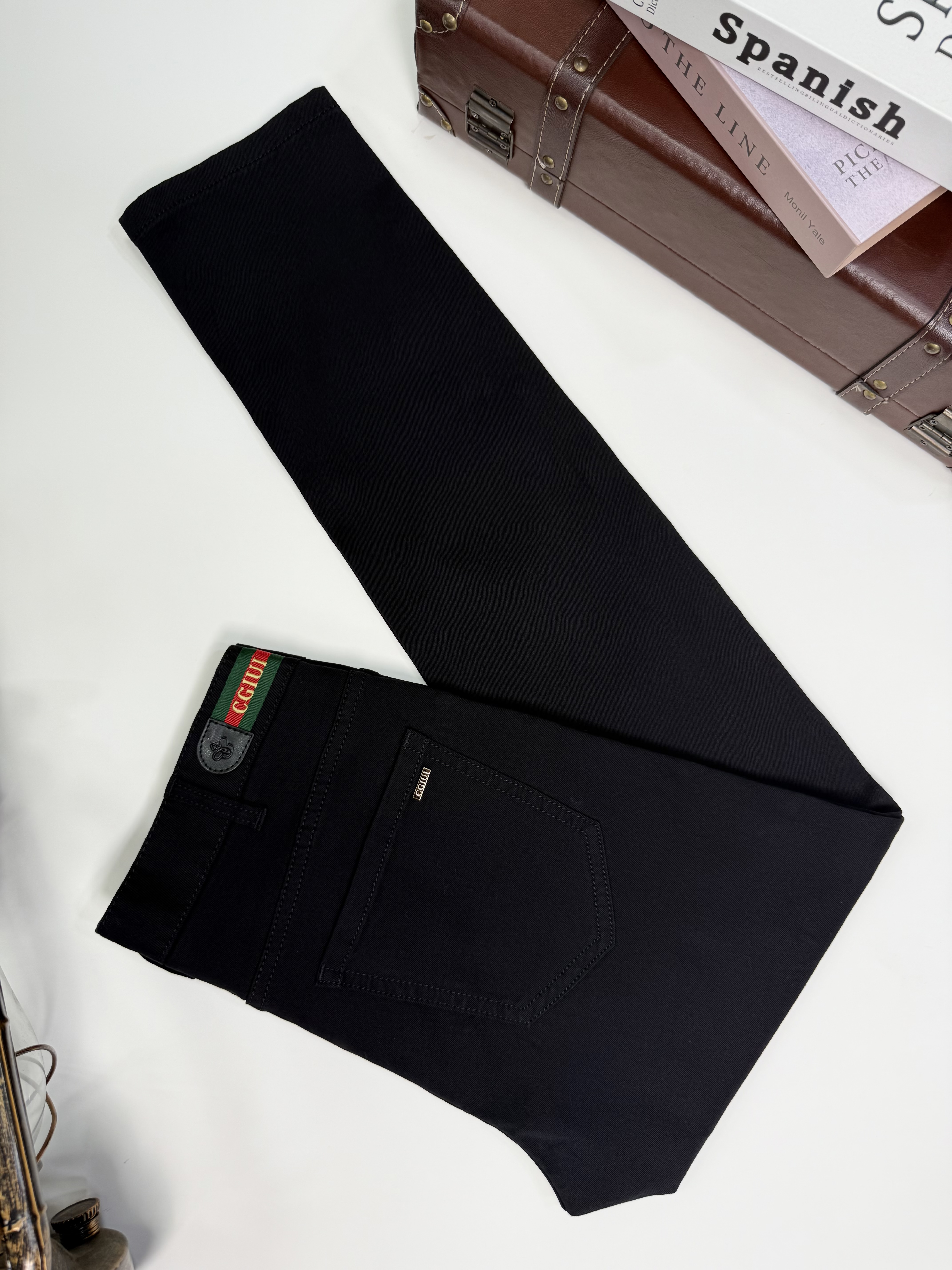 夏季新品微弹男士轻奢时尚软牛仔百搭修身小直筒长裤