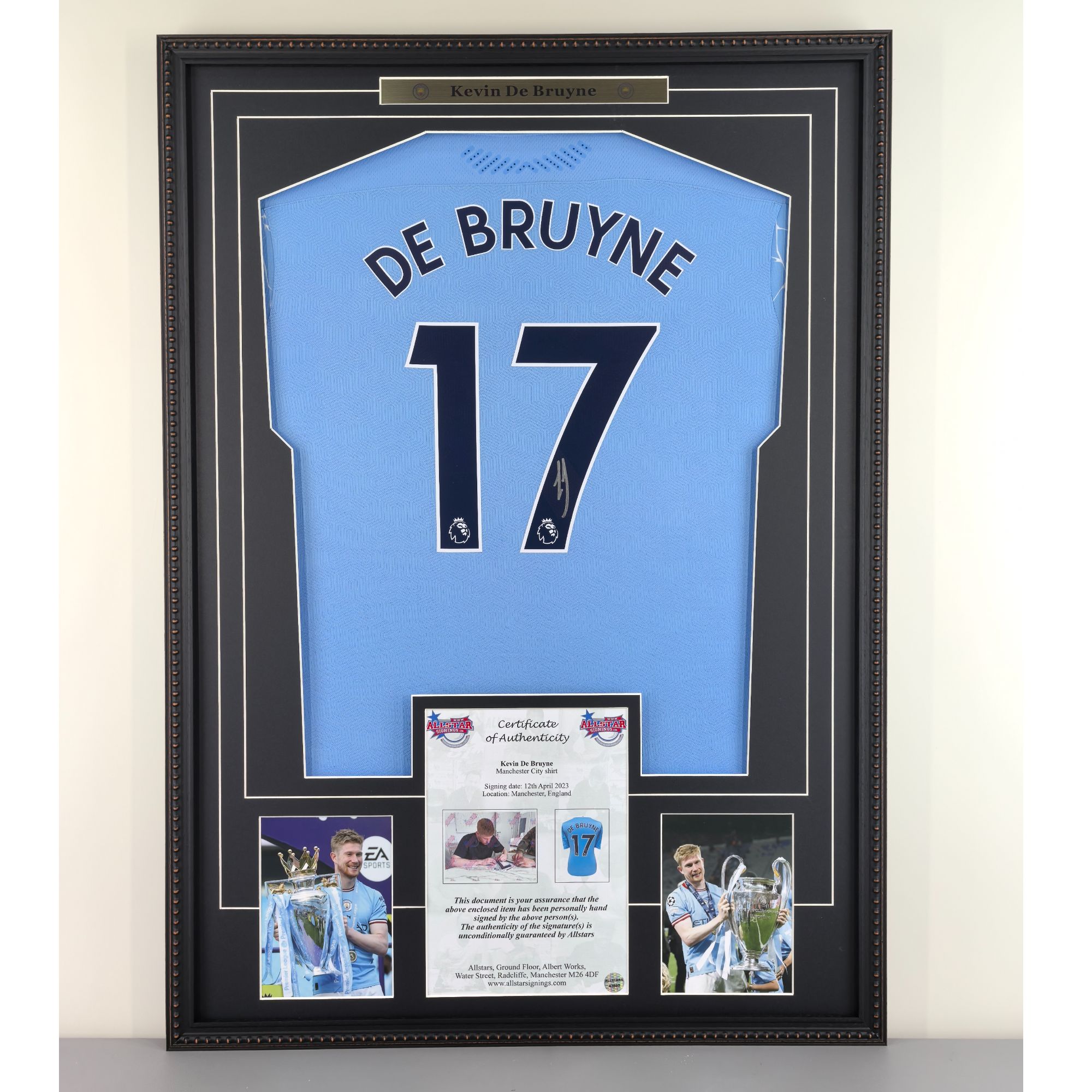 【帝星体育上海店】德布劳内20/21赛季曼城签名球衣（ALLSTAR证书）