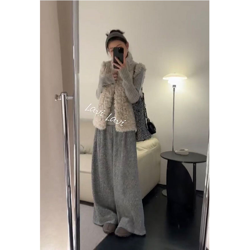 流行轻熟一整套女2025秋季新款时尚慵懒风韩版上衣马甲裤子三件套