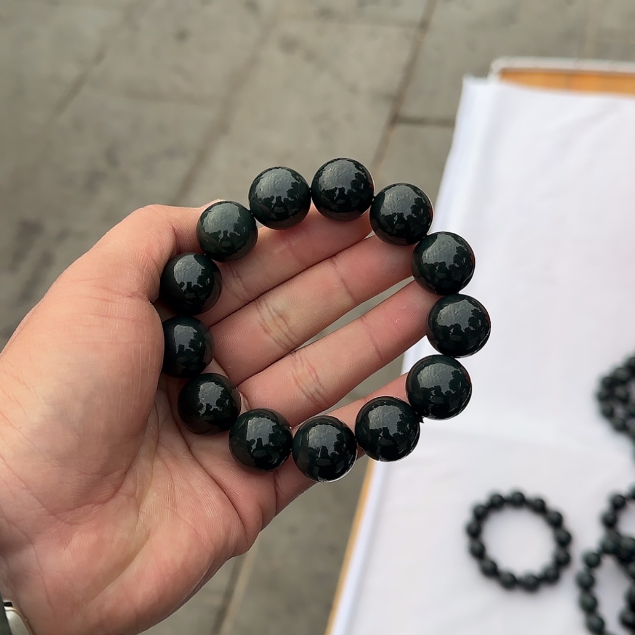 【闪购商品】和田玉手串未镶嵌青玉手串