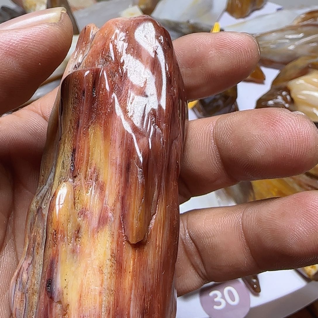 古***道硅化玉未镶嵌手把