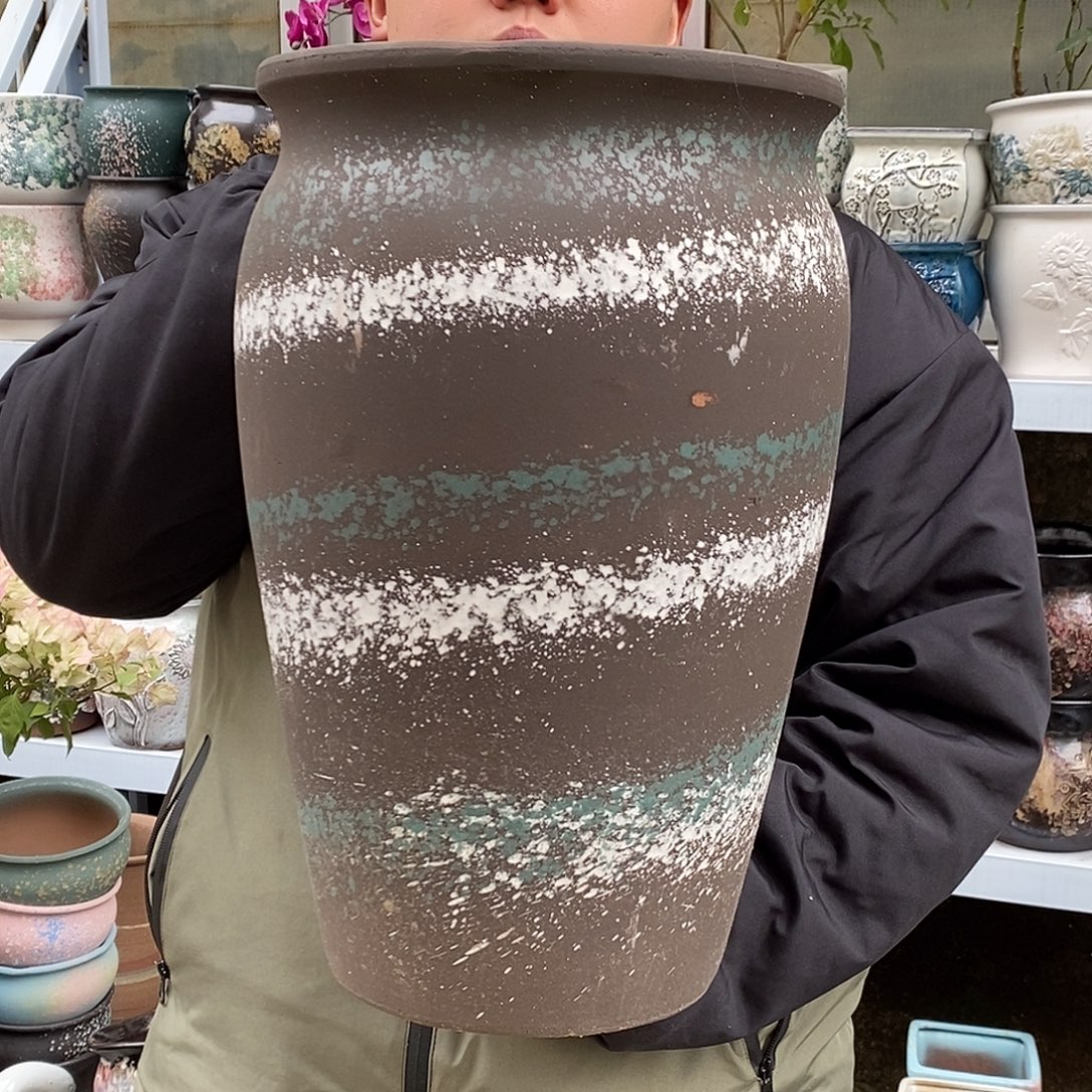 紫砂花盆口26高41