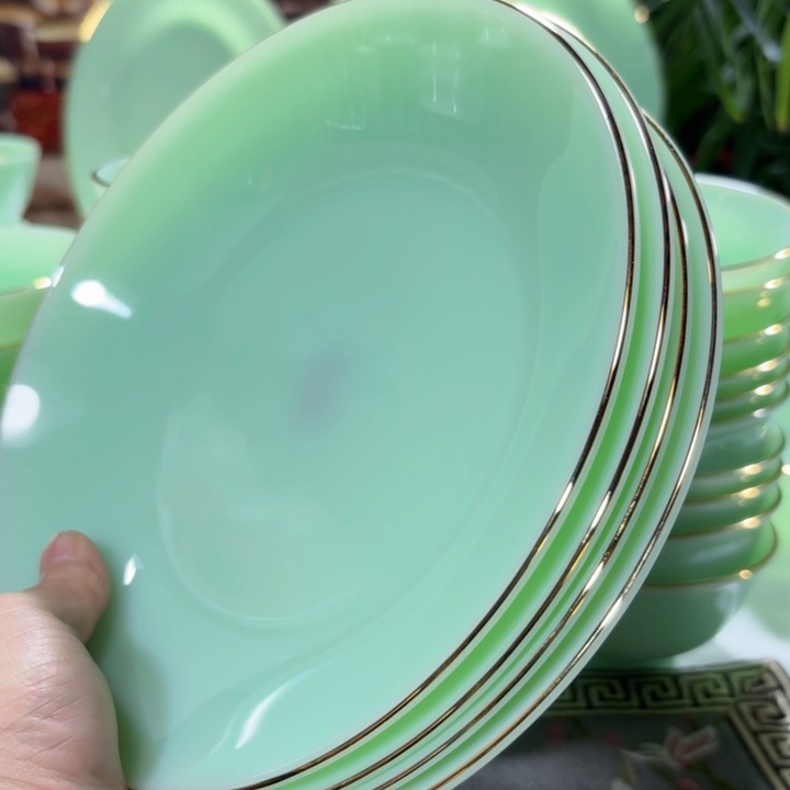  景德镇陶瓷高端单8寸深盘4个