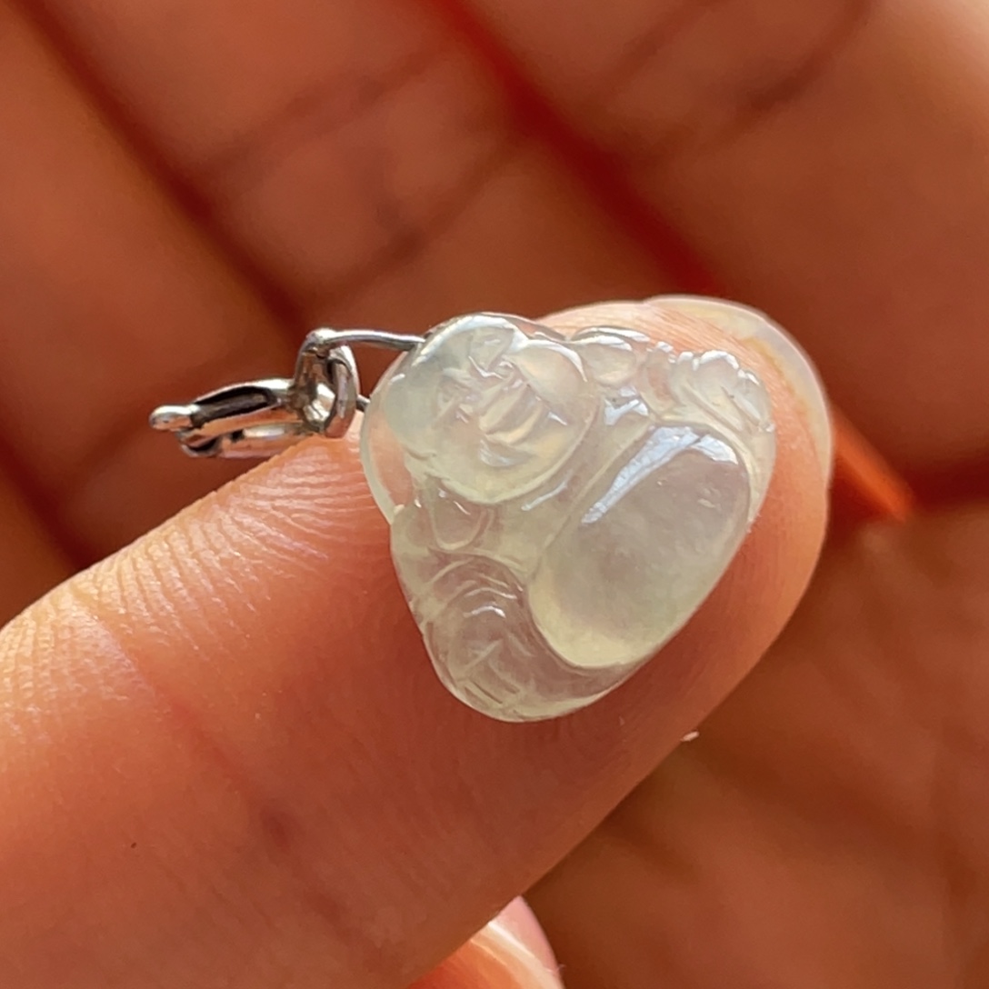 翡翠颈饰银S925镶嵌佛