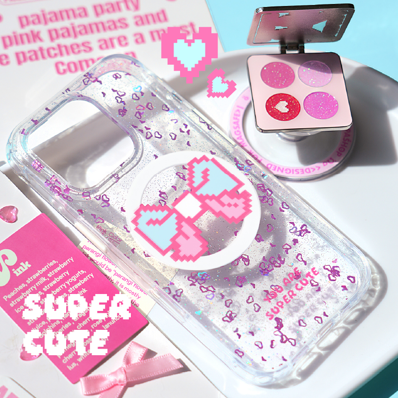 PaPaPa制造局 糖霜星梦透明小众闪粉磁吸软壳适用于苹果16pro手机