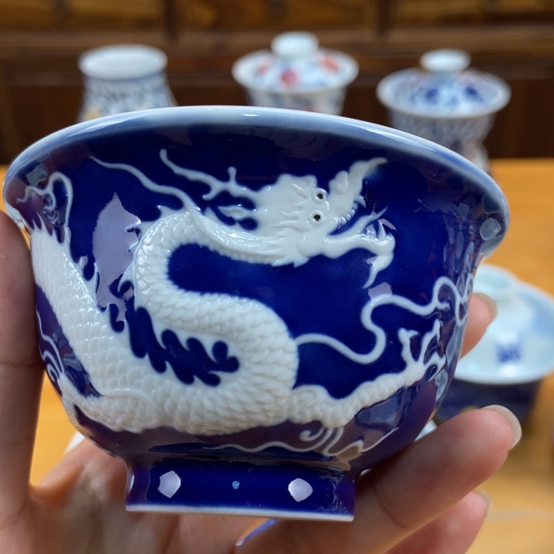 手绘现代茶具非古董