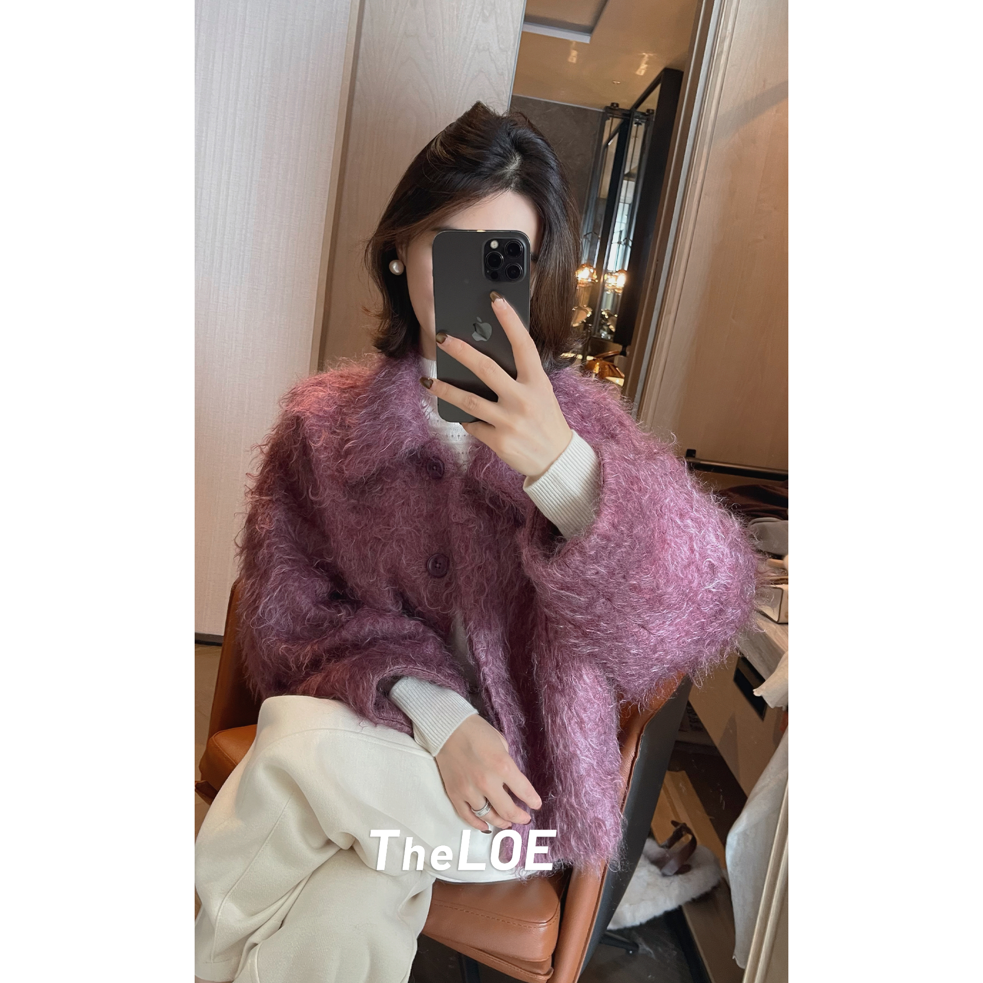 TheLOE/【典藏丝光马海大衣】毛绒时尚感外套#10.13W-G6618