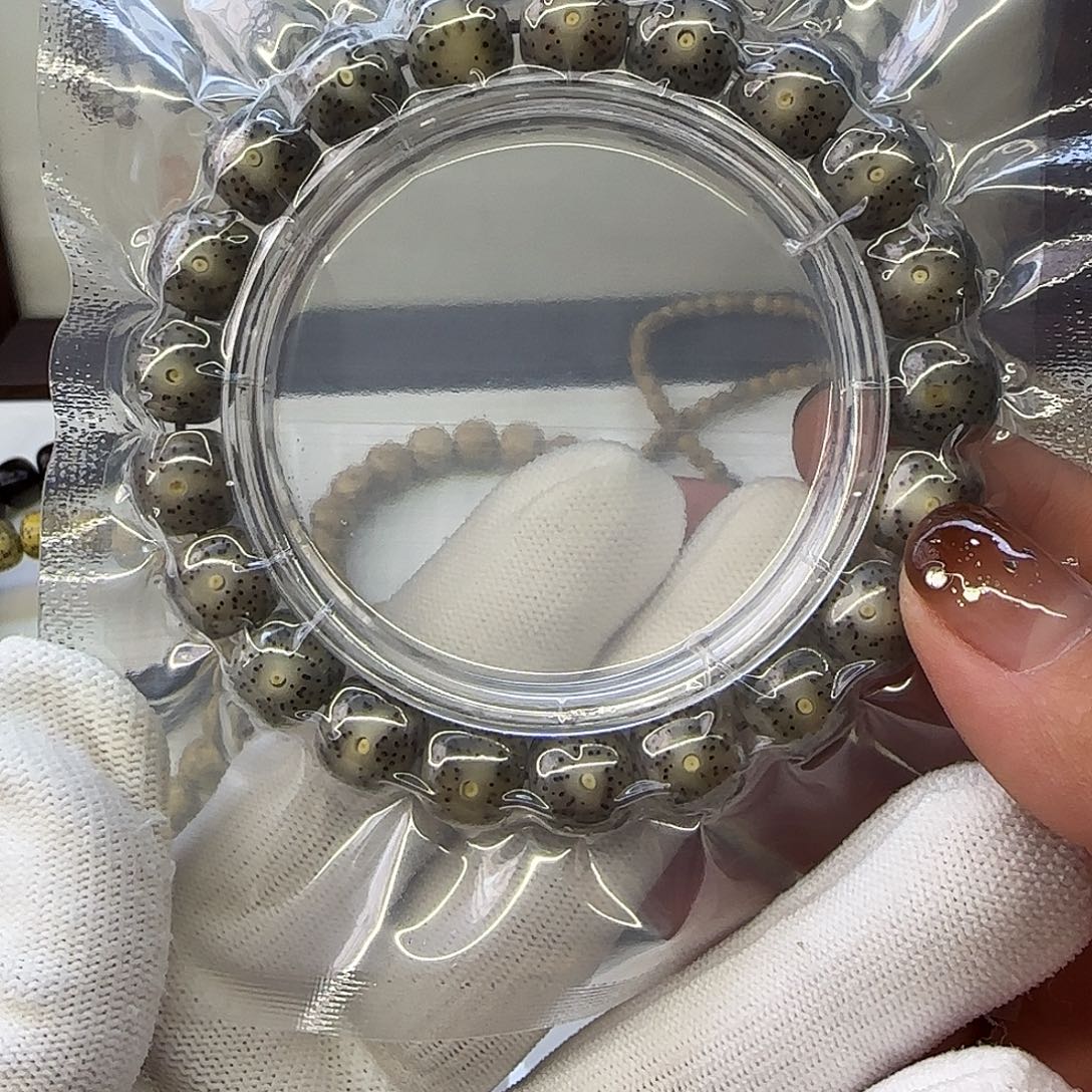 星月菩提手串卡11黑冰小细星无烟花