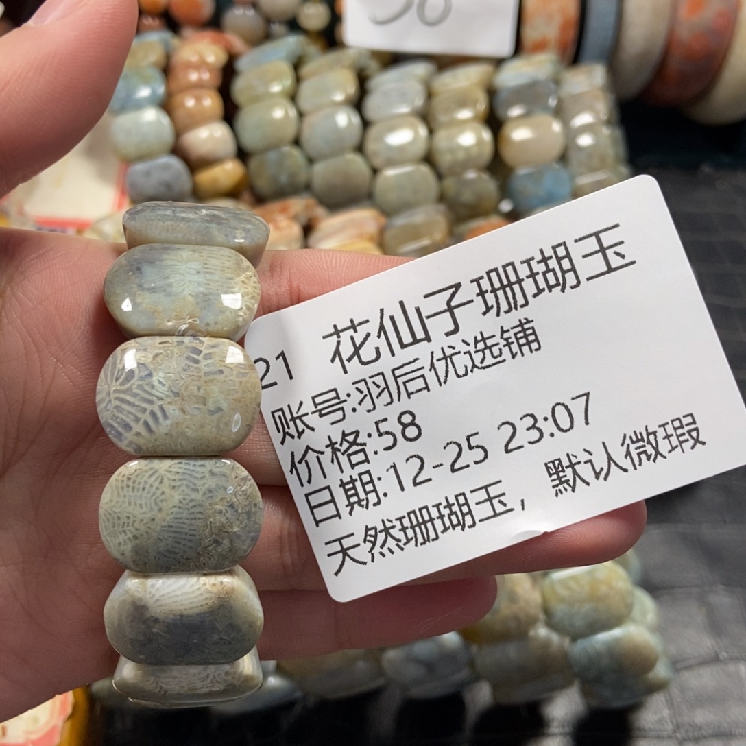 羽***铺硅化珊瑚（珊瑚玉）未镶嵌珠宝半成品21