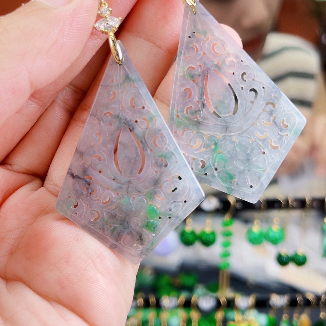 未镶嵌翡翠耳饰饰品