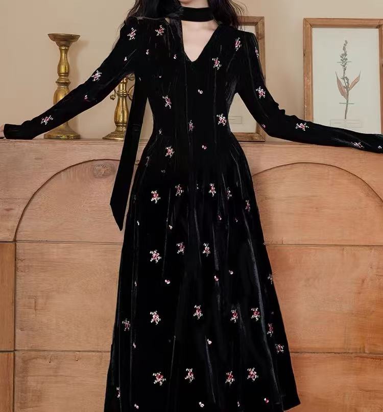 【109-199】轻奢时尚气质法式长袖女装