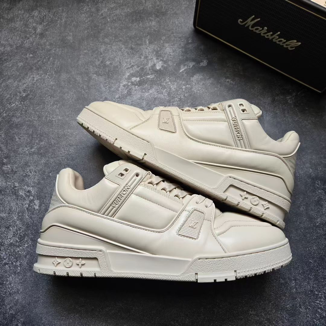 未使用 LouisVuitton/路易威登 43码 TRAINER 米色 微胖丁 鞋
