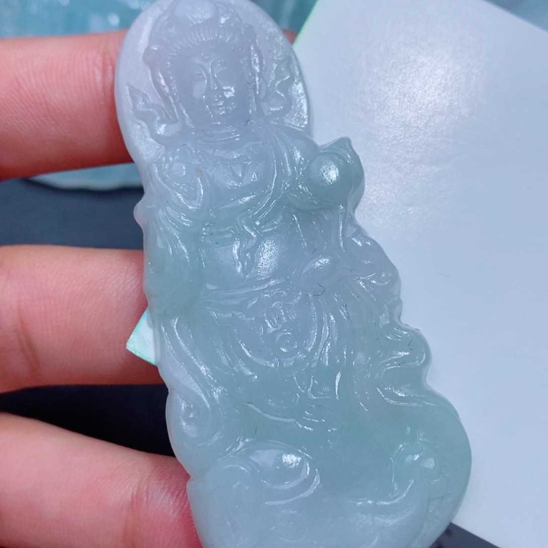 定制翡翠吊坠未镶嵌普贤