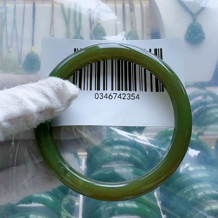 和田玉（碧玉）手镯未镶嵌64