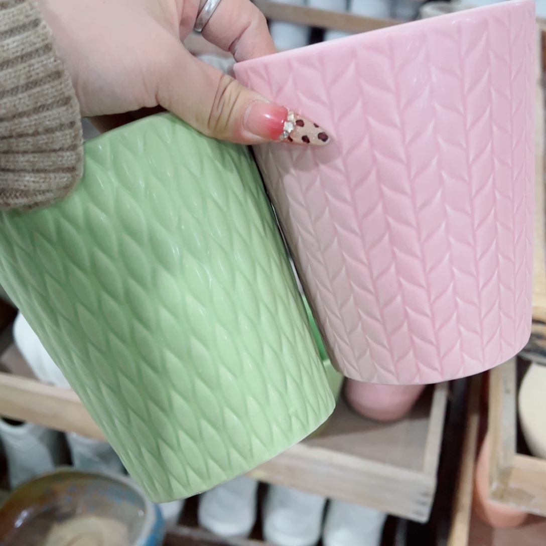 有孔，陶瓷花盆满10米包邮发货