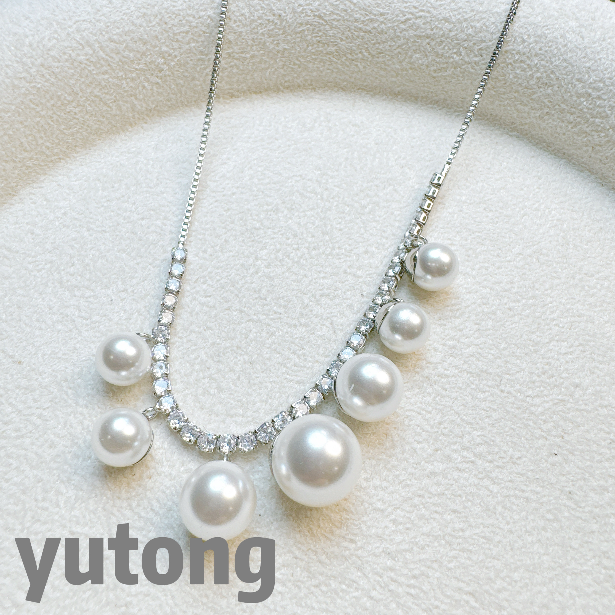 铜合金锆石项链 【雨桐轻奢饰品】设计款项链YT03017