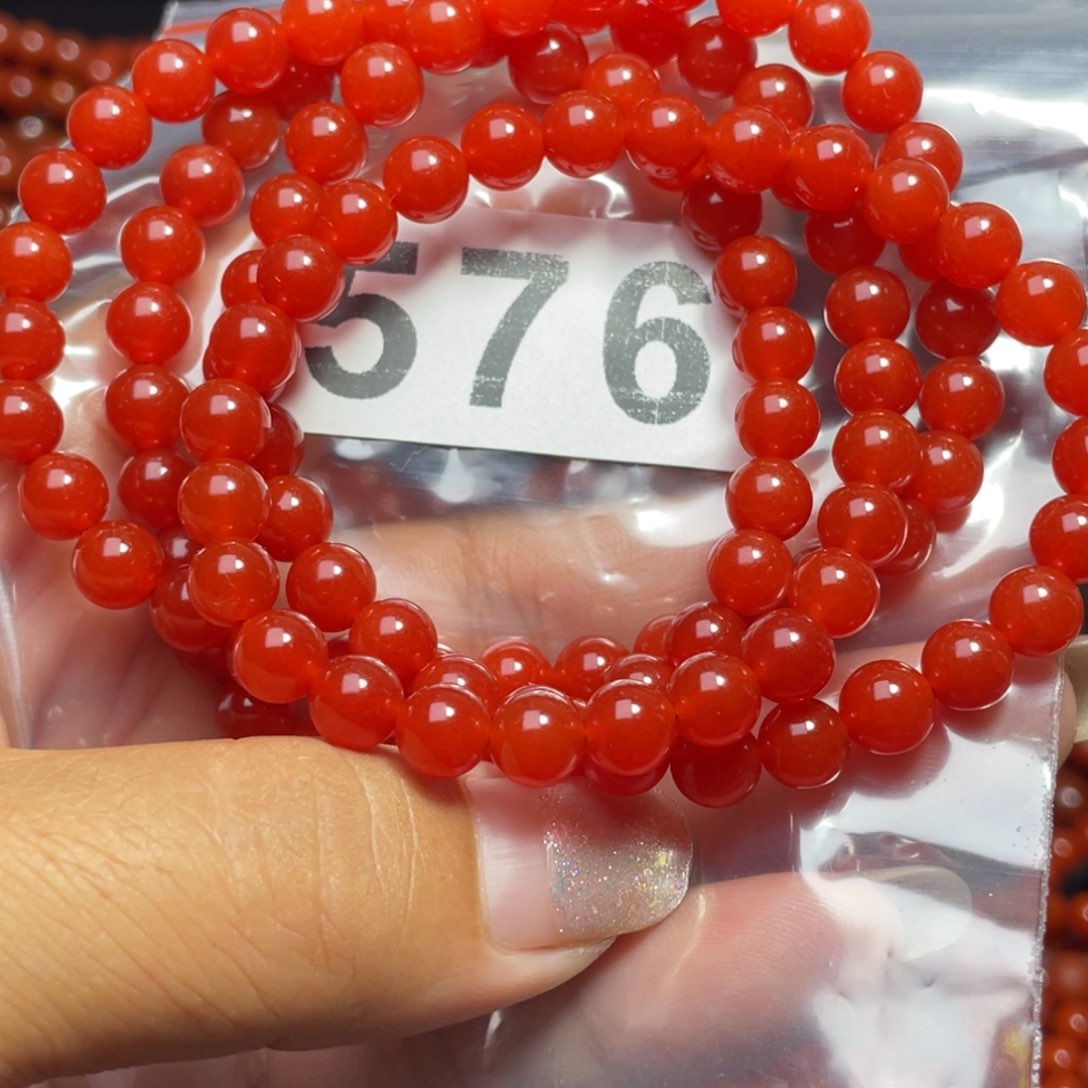 美***驻南红玛瑙项链未镶嵌