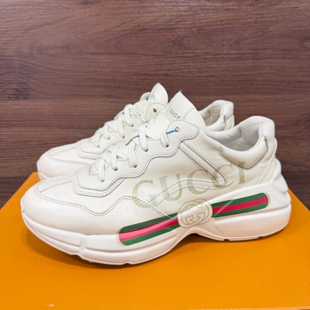 99新 GUCCI/古驰 40.5码 腰带款老爹鞋