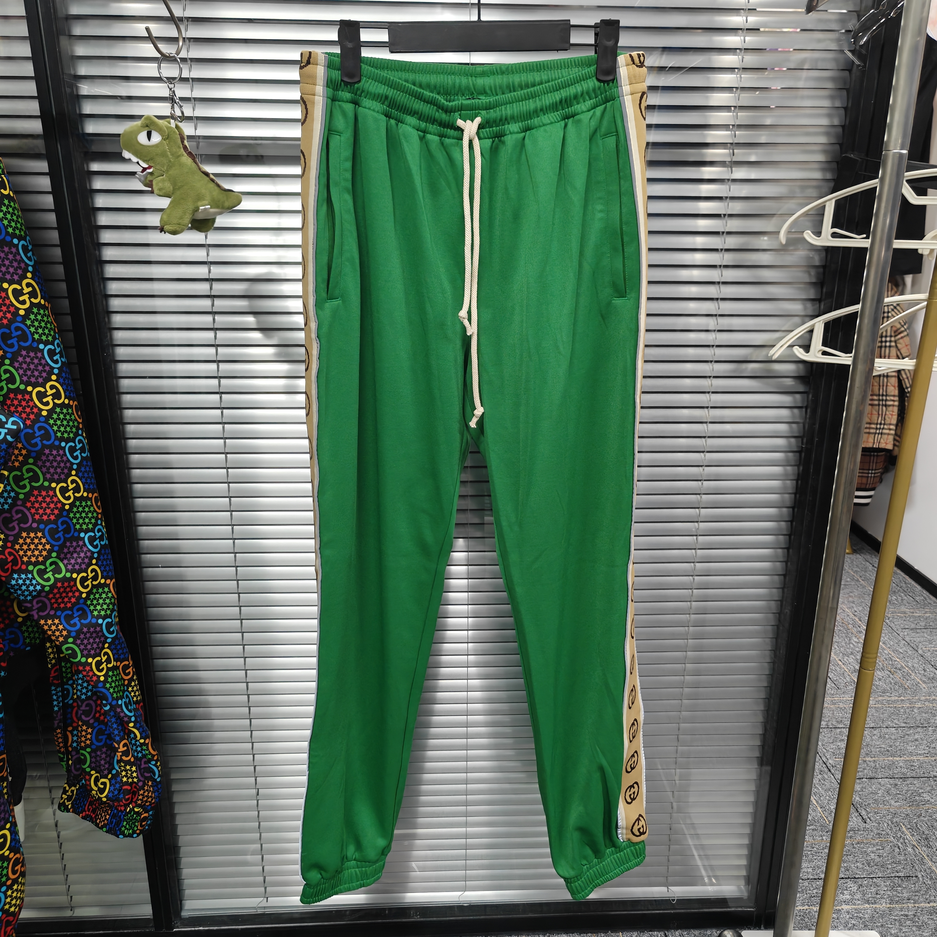 99新 GUCCI/古驰 绿色串标卫裤m码