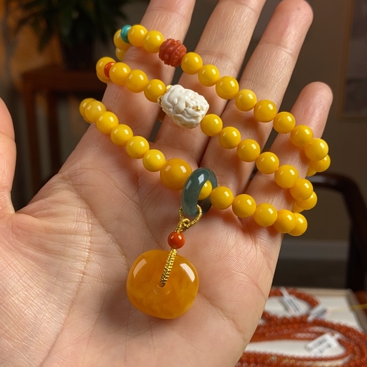 琥珀手链未镶嵌蜜蜡手串7