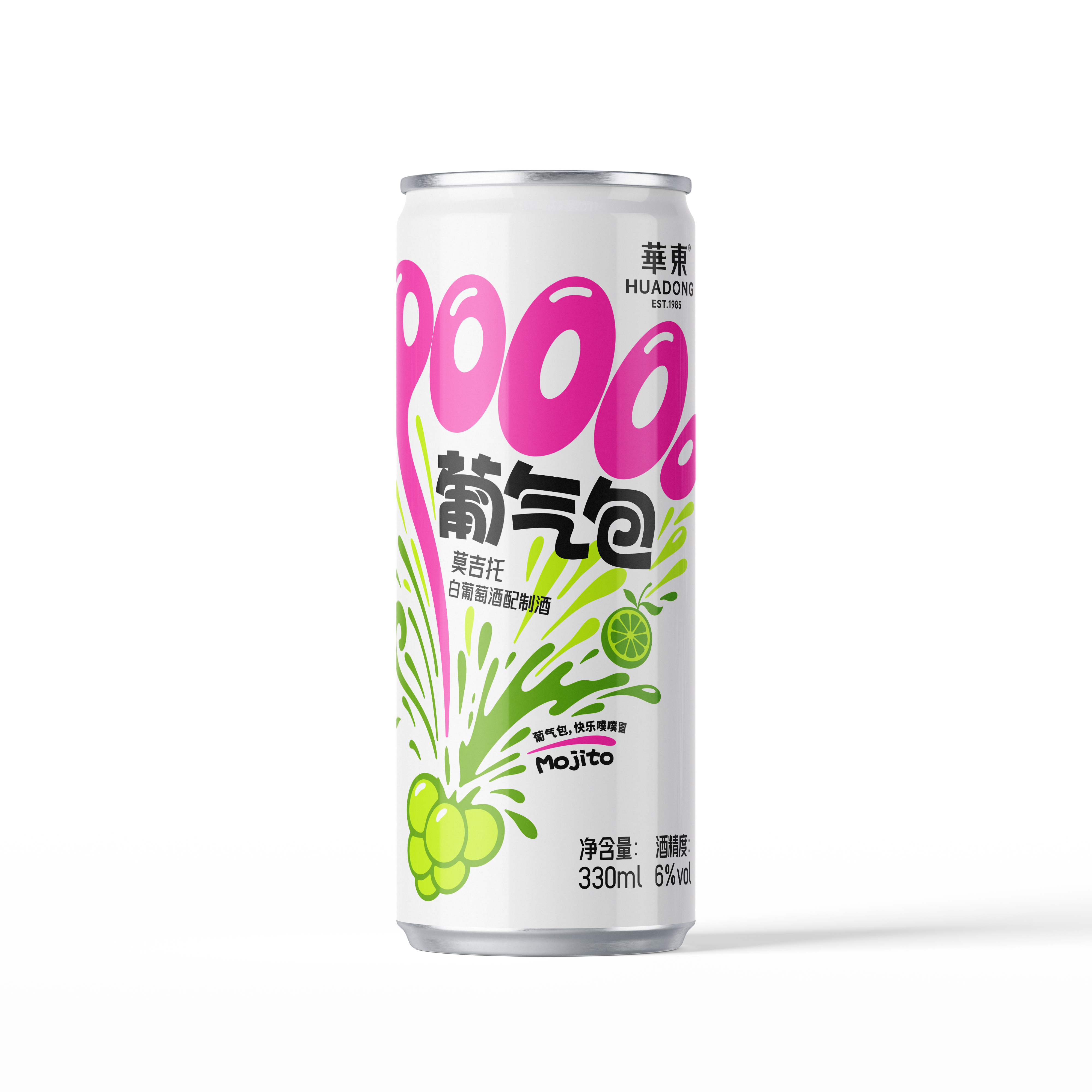 华东葡气包莫吉托白葡萄酒配制酒 单支装
