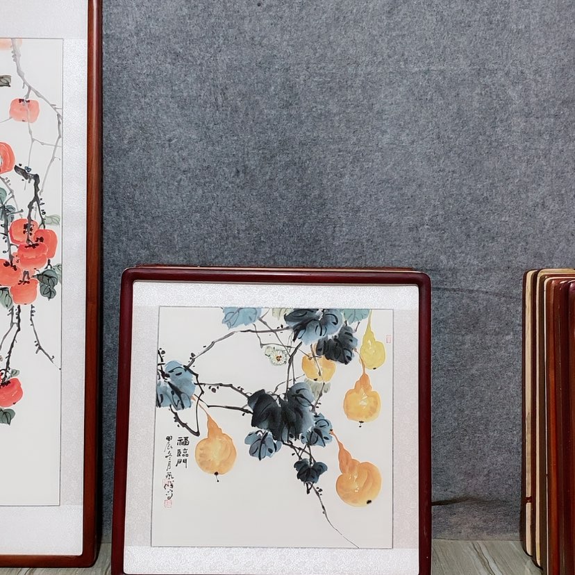 【闪购商品】国画书画作品带框65×65厘米