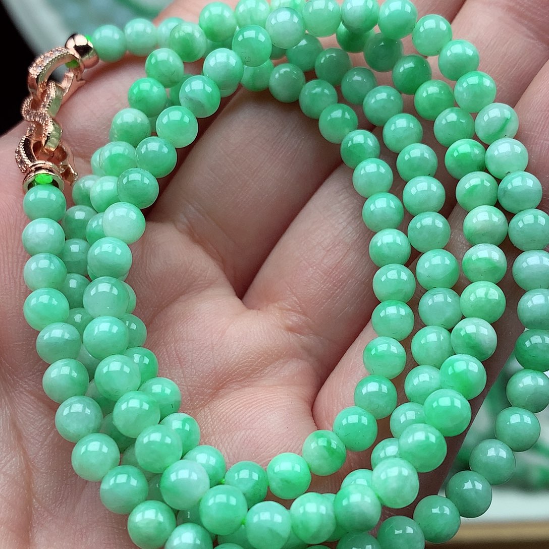 翡翠未镶嵌毛衣链翡翠