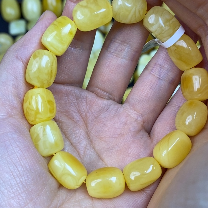 蜜蜡手链未镶嵌天然原矿假一赔十