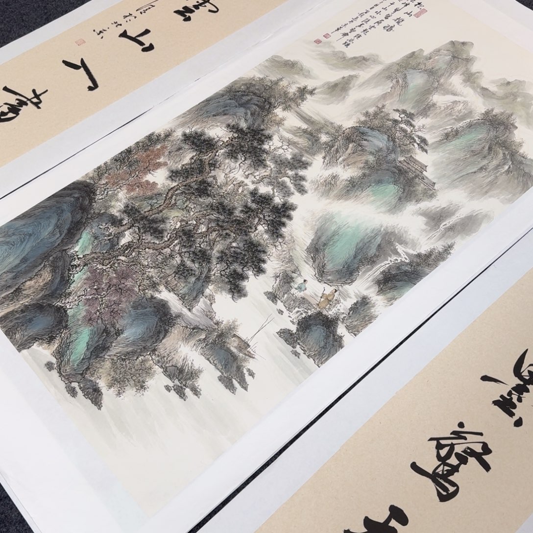 国画纯手绘山水花鸟作品