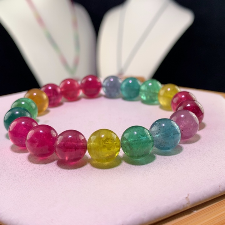 双色碧玺手链未镶嵌