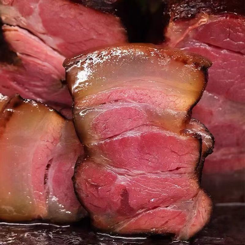 【腊肉直播现称】农村柴火烟熏腊肉直播现场称重