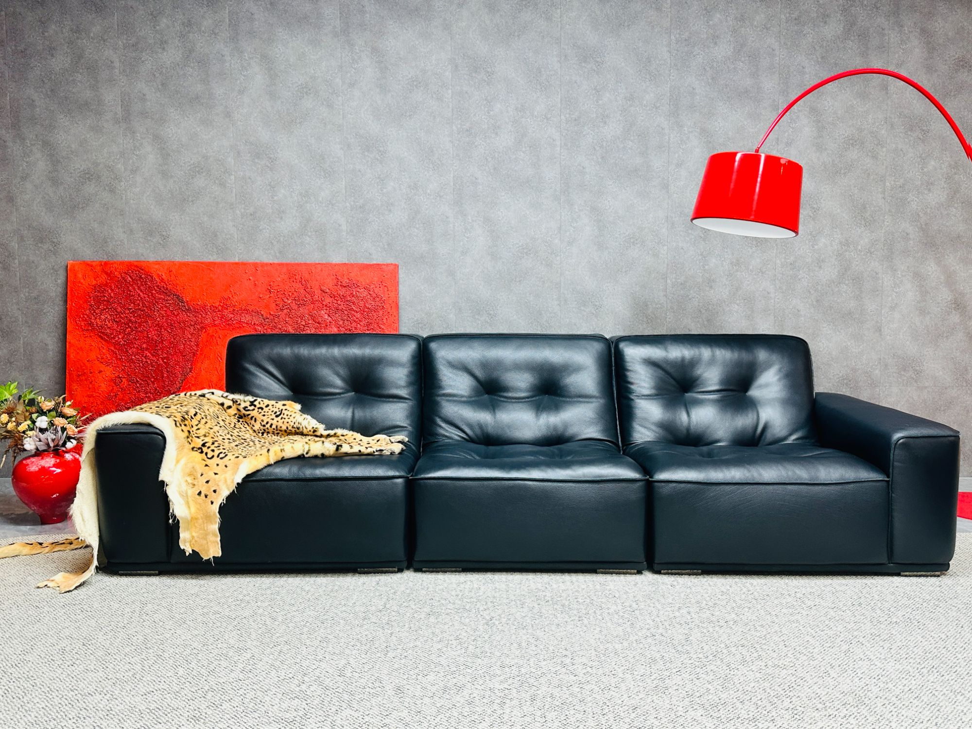 2.2厚全青皮黑金刚沙发头层牛皮真皮沙发客厅沙发直排沙发家具