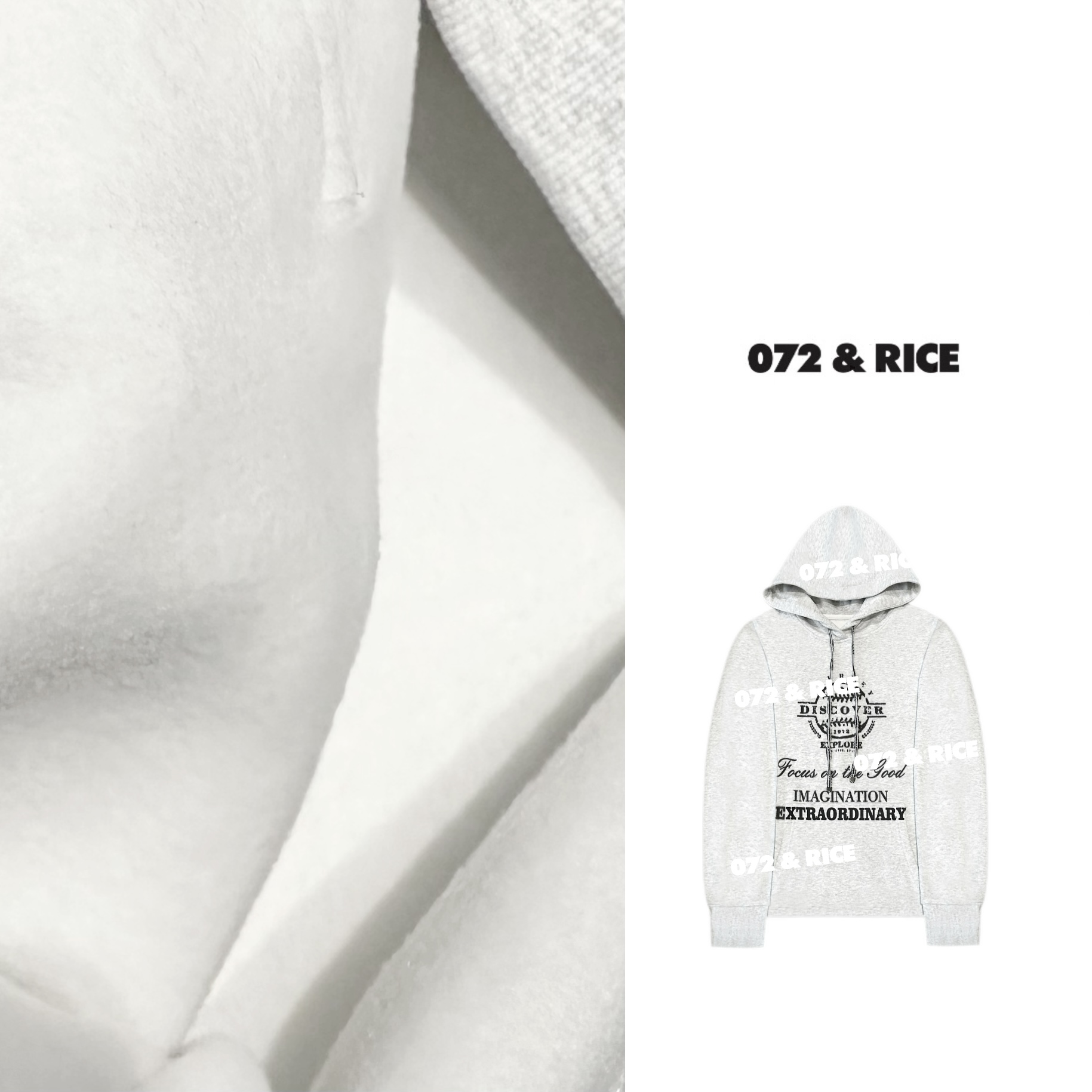 072 & RICE【美好卫衣】棉 秋冬休闲连帽加厚长袖卫衣 31S050Z*
