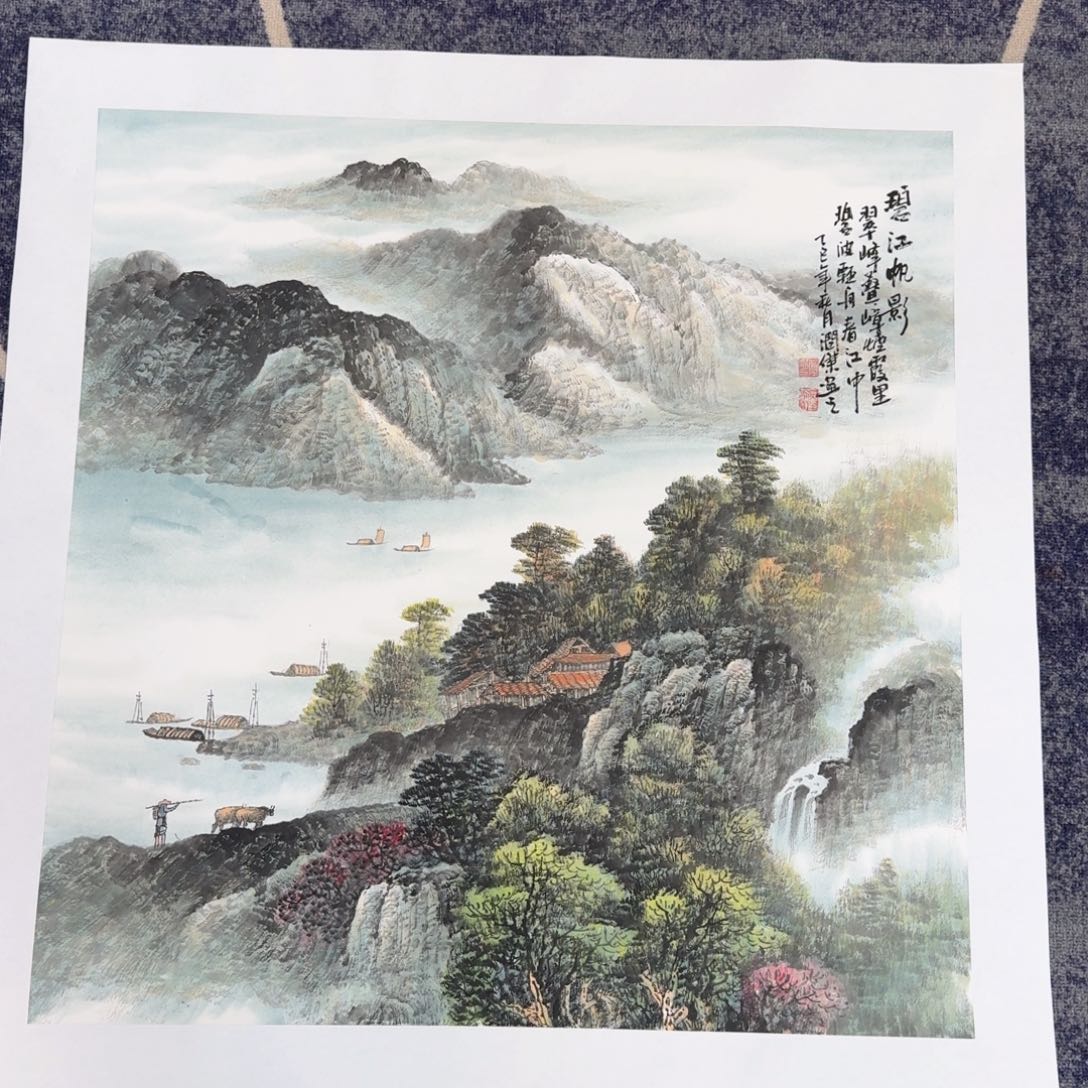 国画国画纯手绘山水花鸟