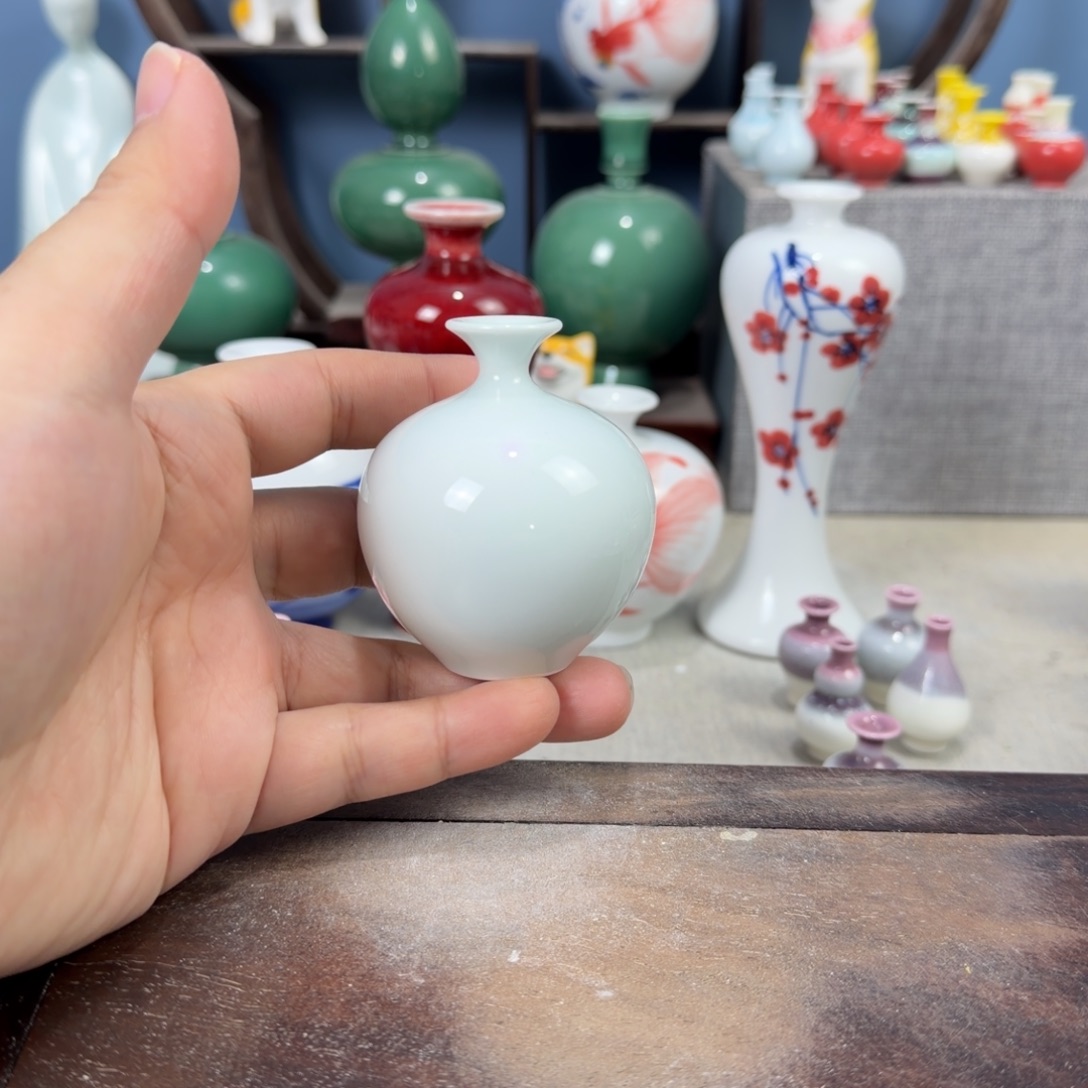 陶瓷手工小花器摆件