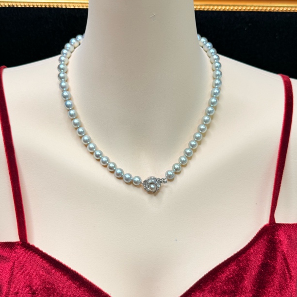 【六六中古】孤品天然海水珍珠项链ty2422链长43珠子7.5-8