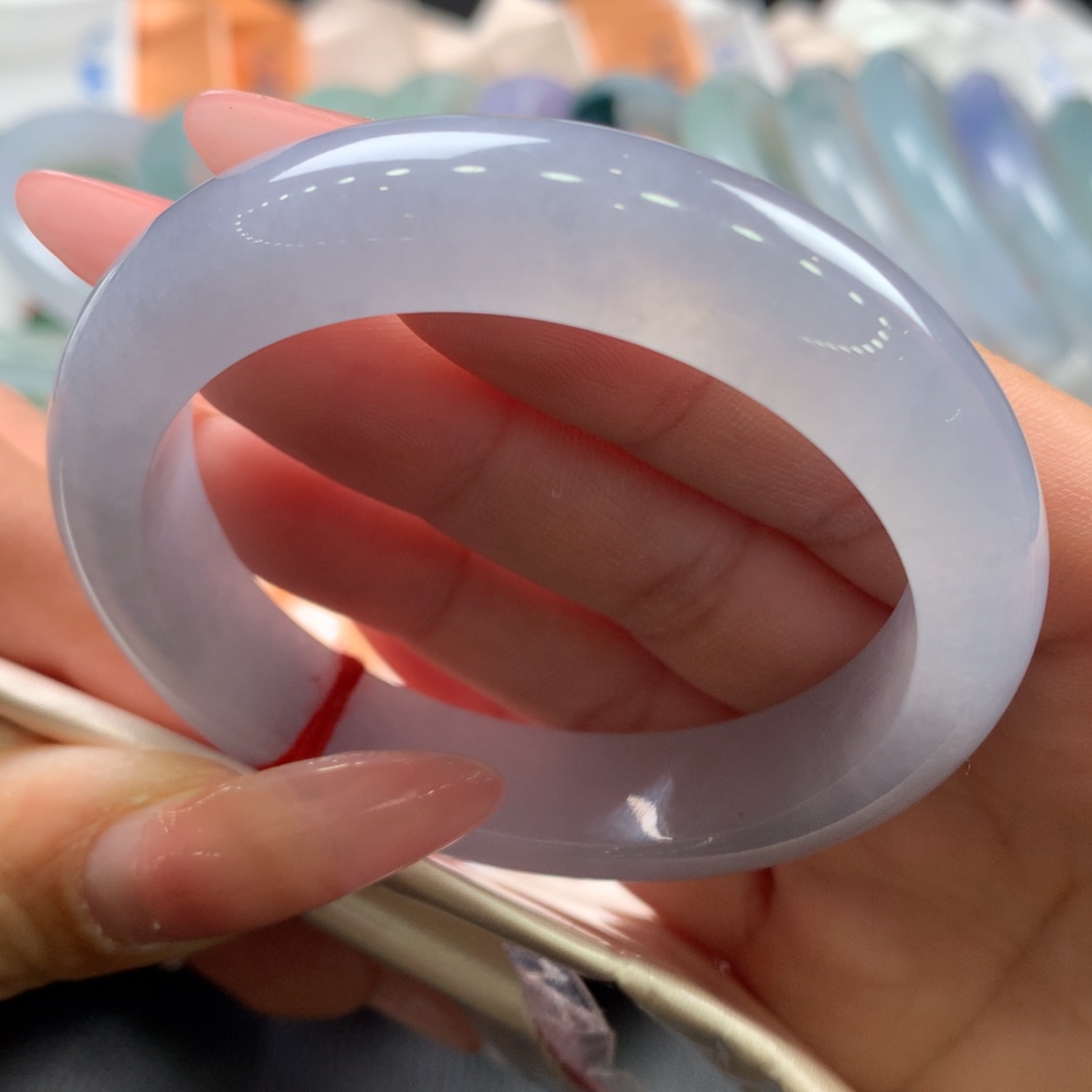 翡翠未镶嵌手镯54正圈