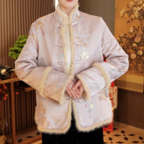 复古时髦中国风盘扣国风女装秋冬新款2024D6263开心