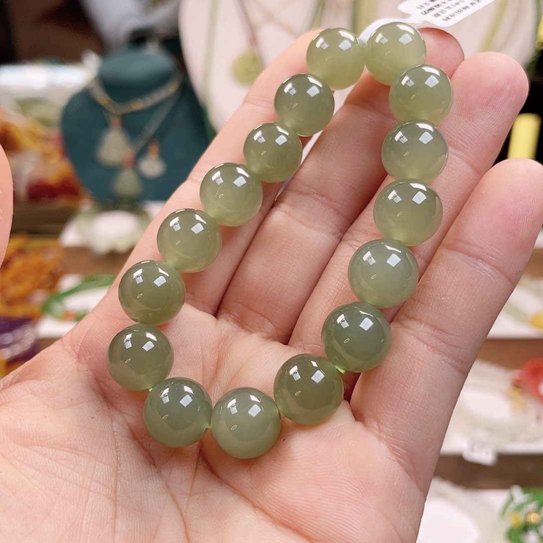 和田玉手链未镶嵌12